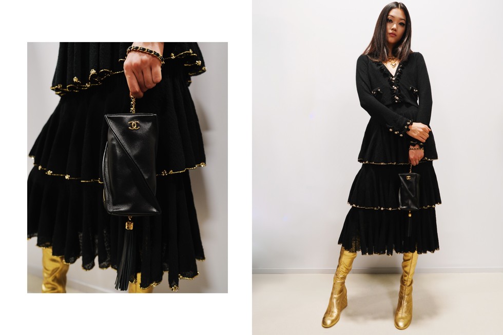 CHANEL 23/24 Metiers d’art LOOK21 ドレス ウール DHL 直営店 CHANEL 23/24 Metiers d'art LOOK21 ドレス ウール DHL 直営店